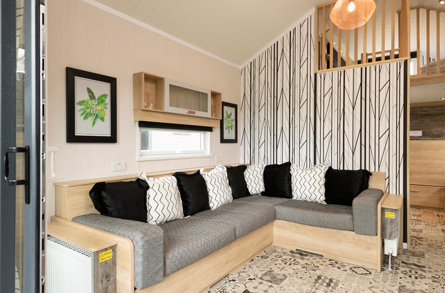 Cozy living room featuring corner sofa