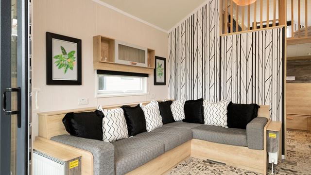 Cozy living room featuring corner sofa