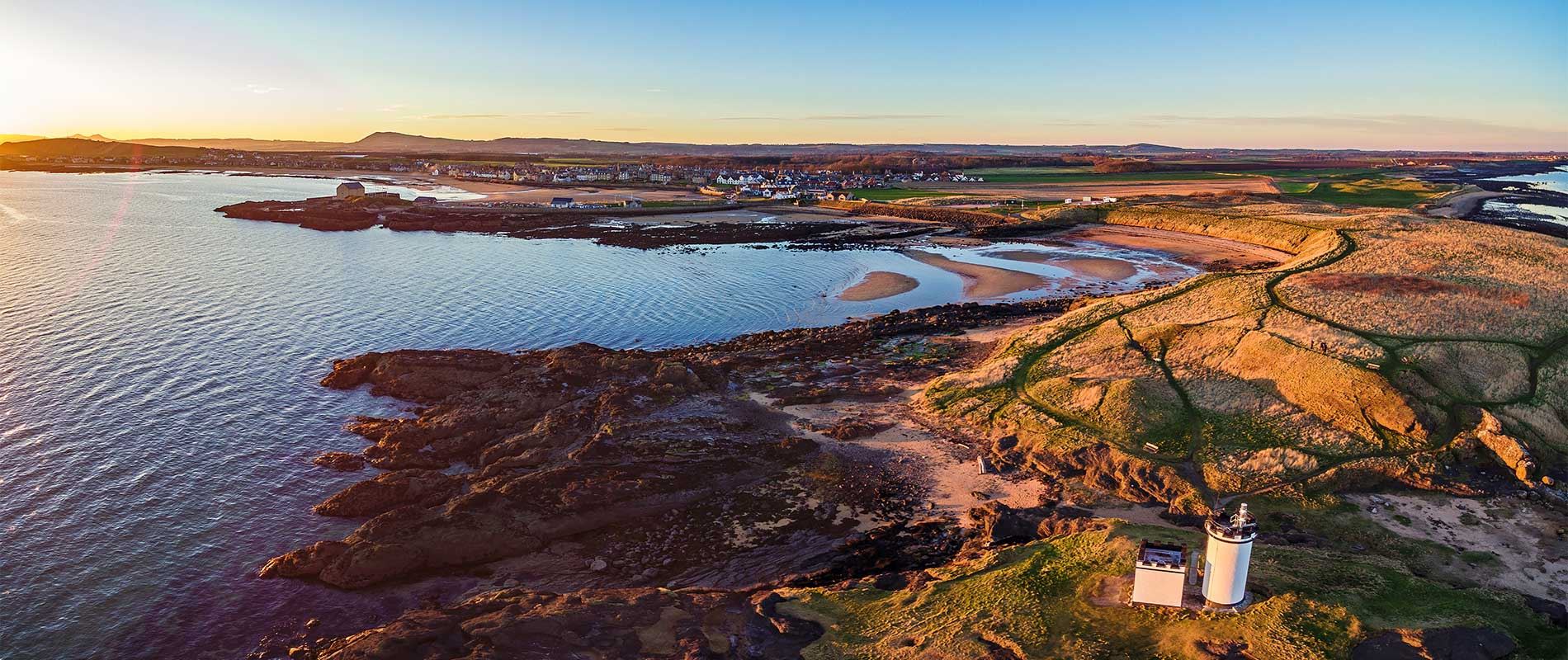 rippled waters of Elie Ness