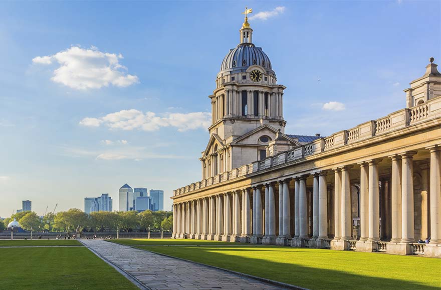 Greenwich Naval College (also known as Greenwich Hospital), built in 1712