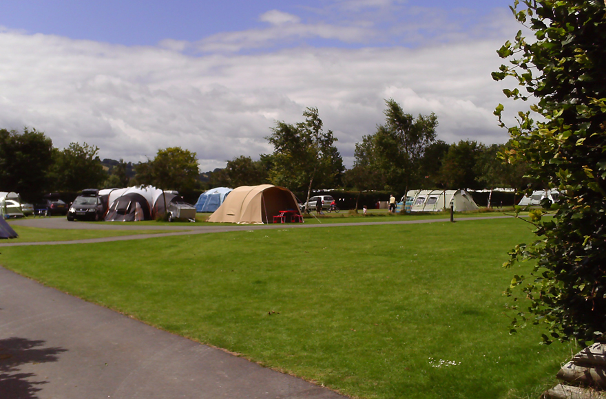 Tents on campsite 