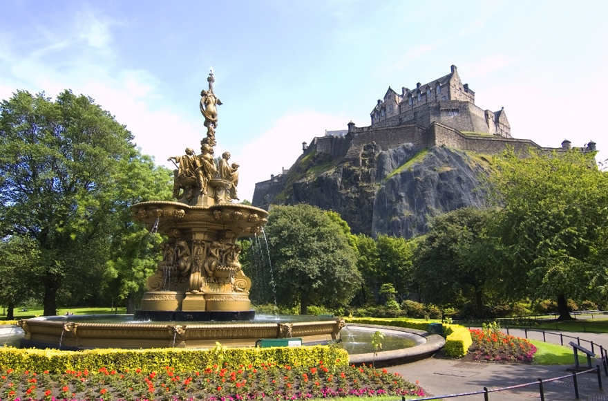 The Ross Fountain in Princes Street Gardens 