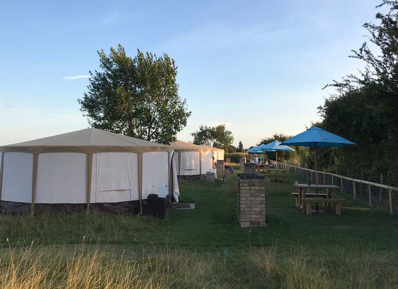 Each yurt at our Daleacres site has its own BBQ station, picnic table and umbrella